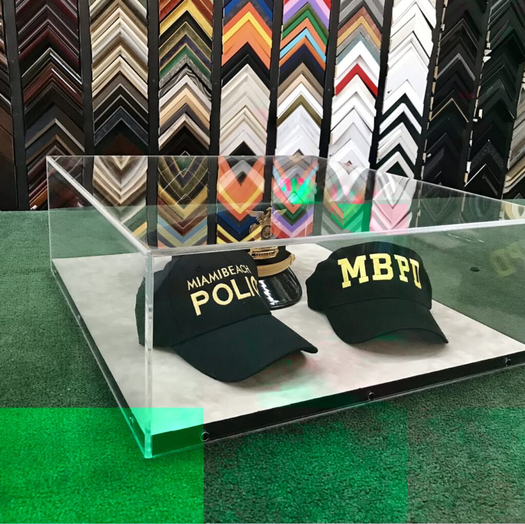 Acrylic display case for memorabilia and collectables