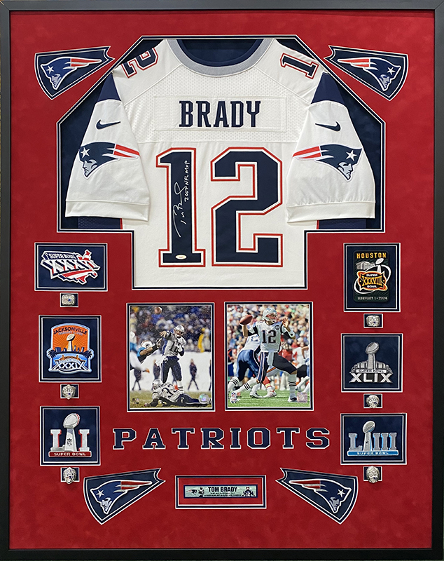 Custom jersey framing for a signed Tom Brady Patriots Jersey in Pembroke Pines