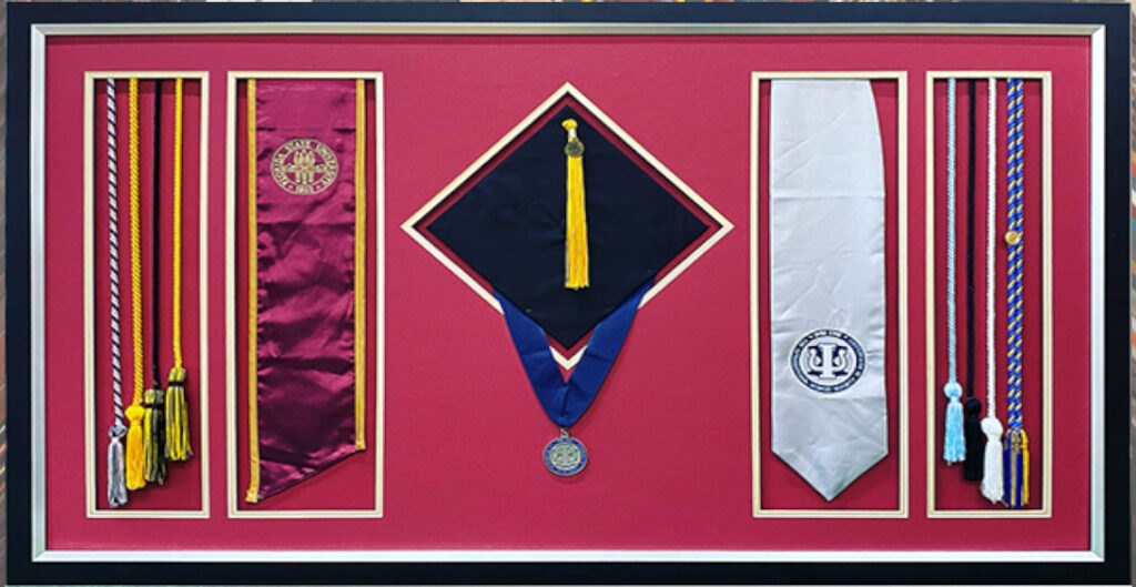 Custom graduation memorabilia framing in Pembroke Pines by Art Frame Decor